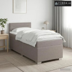 Boxspring krevet s madracem Sivosmeđa 90 x 200 cm Tkanina - Sivosmeđa