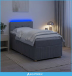 Boxspring krevet s madracem Svjetlosiva 90 x 190 cm Tkanina - NOVO