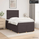 Boxspring krevet s madracem Tamno smeđa 120 x 190 cm Tkanina - Tamno s