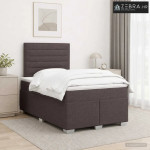 Boxspring krevet s madracem Tamno smeđa 120 x 190 cm Tkanina - Tamno s
