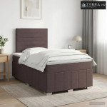 Boxspring krevet s madracem Tamno smeđa 120 x 190 cm Tkanina - Tamno s