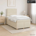 Boxspring krevet s madracem Tamno smeđa 120 x 190 cm Tkanina - Tamno s