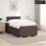 Boxspring krevet s madracem Tamno smeđa 120 x 190 cm Tkanina - Tamno s