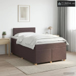 Boxspring krevet s madracem Tamno smeđa 120 x 190 cm Tkanina - Tamno s