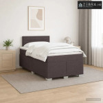 Boxspring krevet s madracem Tamno smeđa 120 x 190 cm Tkanina - Tamno s