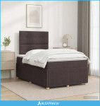 Boxspring krevet s madracem Tamno smeđa 120 x 200 cm Tkanina - NOVO