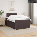 Boxspring krevet s madracem Tamno smeđa 120 x 200 cm Tkanina - Tamno s