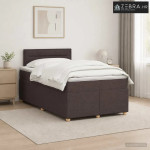 Boxspring krevet s madracem Tamno smeđa 120 x 200 cm Tkanina - Tamno s