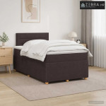 Boxspring krevet s madracem Tamno smeđa 120 x 200 cm Tkanina - Tamno s