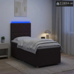 Boxspring krevet s madracem Tamno smeđa 80 x 200 cm Tkanina - Tamno sm