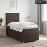 Boxspring krevet s madracem Tamno smeđa 80 x 200 cm Tkanina - Tamno sm