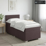 Boxspring krevet s madracem Tamno smeđa 90 x 190 cm Tkanina - Tamno sm
