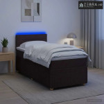 Boxspring krevet s madracem Tamno smeđa 90 x 200 cm Tkanina - Tamno sm