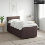 Boxspring krevet s madracem Tamno smeđa 90 x 200 cm Tkanina - Tamno sm