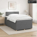 Boxspring krevet s madracem Tamnosiva 120 x 190 cm Tkanina - Tamnosiva