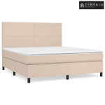 Boxspring - Krevet s oprugama i madrac cappuccino 160x200cm od umjetne