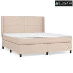 Boxspring - Krevet s oprugama i madrac cappuccino 160x200cm od umjetne