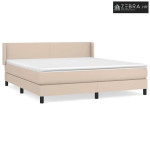 Boxspring - Krevet s oprugama i madrac cappuccino 160x200cm od umjetne