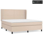 Boxspring - Krevet s oprugama i madrac cappuccino 160x200cm od umjetne