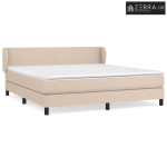 Boxspring - Krevet s oprugama i madrac cappuccino 160x200cm od umjetne