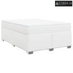 Boxspring - Krevet s oprugama i madracem bijeli 140x200 cm od umjetne