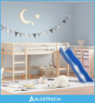 Dječji krevet na kat s toboganom 80 x 200 cm masivna borovina - NOVO