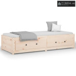 Dnevni krevet 90 x 190 cm mali masivna borovina - Prirodna 90 x 190 cm