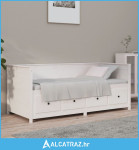 Dnevni krevet bijeli 100 x 200 cm od masivne borovine - NOVO