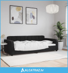Dnevni krevet crni 90 x 200 cm baršunasti - NOVO