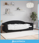 Dnevni krevet crni 90 x 200 cm baršunasti - NOVO