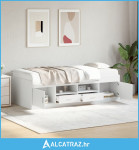 Dnevni krevet s ladicama bez madraca bijeli 75x190 cm - NOVO