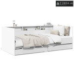 Dnevni krevet s ladicama bez madraca bijeli 90x190 cm - Bijela 90 x 19
