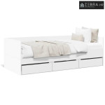 Dnevni krevet s ladicama bez madraca bijeli 90x200 cm - Bijela 90 x 20