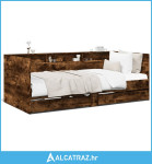 Dnevni krevet s ladicama boja dimljenog hrasta 75x190 cm drveni - NOVO