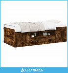 Dnevni krevet s ladicama boja dimljenog hrasta 75x190 cm drveni - NOVO