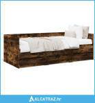 Dnevni krevet s ladicama boja dimljenog hrasta 90x190 cm drveni - NOVO