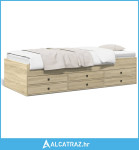 Dnevni krevet s ladicama boja hrasta sonome 75 x 190 cm drveni - NOVO
