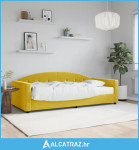 Dnevni krevet s madracem žuti 90 x 200 cm baršunasti - NOVO