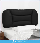 Jastuk za uzglavlje crni 80 cm od umjetne kože - NOVO
