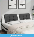 Jastuk za uzglavlje crno-bijeli 200 cm od umjetne kože - NOVO