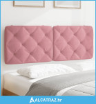 Jastuk za uzglavlje ružičasti 140 cm baršunasti - NOVO