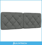 Jastuk za uzglavlje tamnosivi 140 cm od tkanine - NOVO