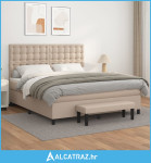 Krevet box spring s madracem cappuccino 180x200 cm umjetna koža - NOVO