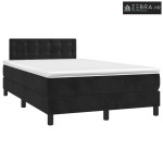 Krevet box spring s madracem crni 120 x 190 cm baršunasti - Crna 120 x
