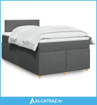 Krevet box spring s madracem tamnosivi 120 x 190 cm tkanina - NOVO