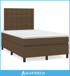 Krevet box spring s madracem tamnosmeđi 120 x 190 cm od tkanine - NOVO