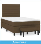 Krevet box spring s madracem tamnosmeđi 120 x 190 cm od tkanine - NOVO