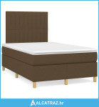 Krevet box spring s madracem tamnosmeđi 120 x 190 cm od tkanine - NOVO