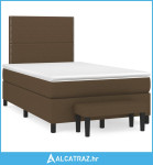 Krevet box spring s madracem tamnosmeđi 120 x 190 cm od tkanine - NOVO