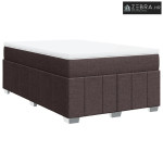 Krevet box spring s madracem tamnosmeđi 120 x 190 cm od tkanine - Tamn